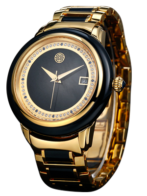 和田玉墨玉金钻腕表
