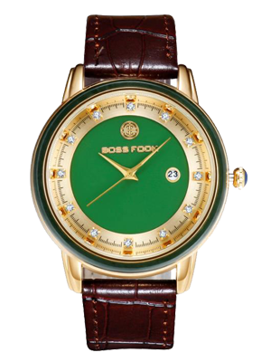 和田玉青玉金钻腕表