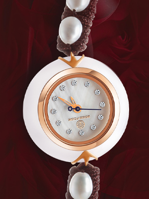 珍珠编织.和田玉手链18k表